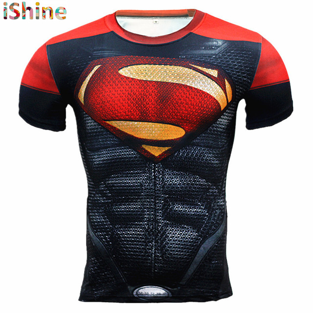 Superman Compression T Shirt 3D Crossfit
