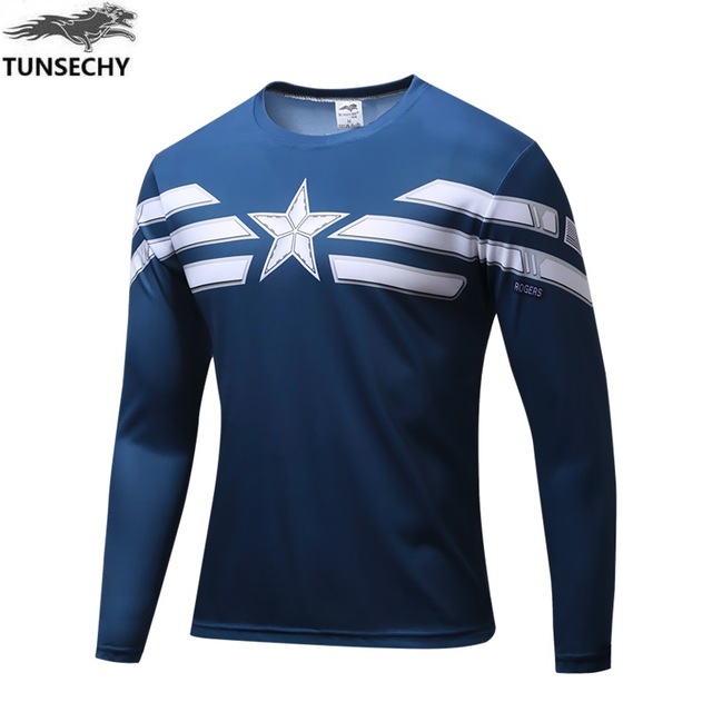 Marvel Captain America Super Hero T-shirt Long Sleeve