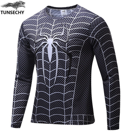 Marvel Spiderman Long Sleeve T Shirt Breathable Jersey